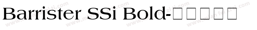 Barrister SSi Bold字体转换
